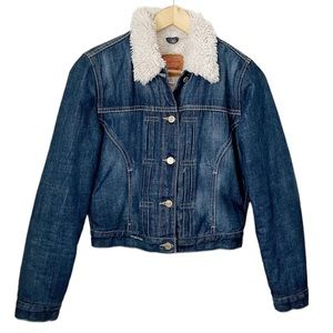 Levi’s Vintage Women’s Sherpa Denim Jacket Jean Jacket Blue Size Small